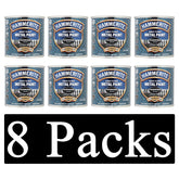 8X Hammerite Hammered Black Paint 250ml Tin Paint